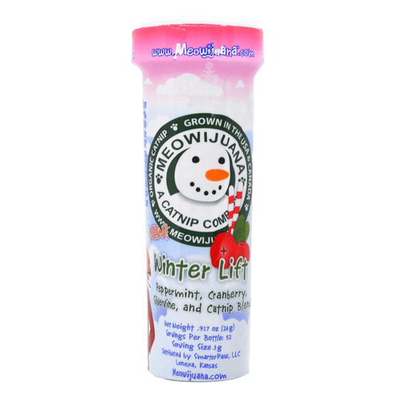 Meowijuana Winter Lift - Peppermint, Cranberry, Silvervine, and Catnip Blend (0.917 oz (26 g))