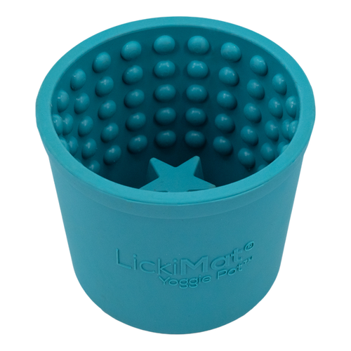 LickiMat® Yoggie Pot Treat Dispenser (Turquoise)