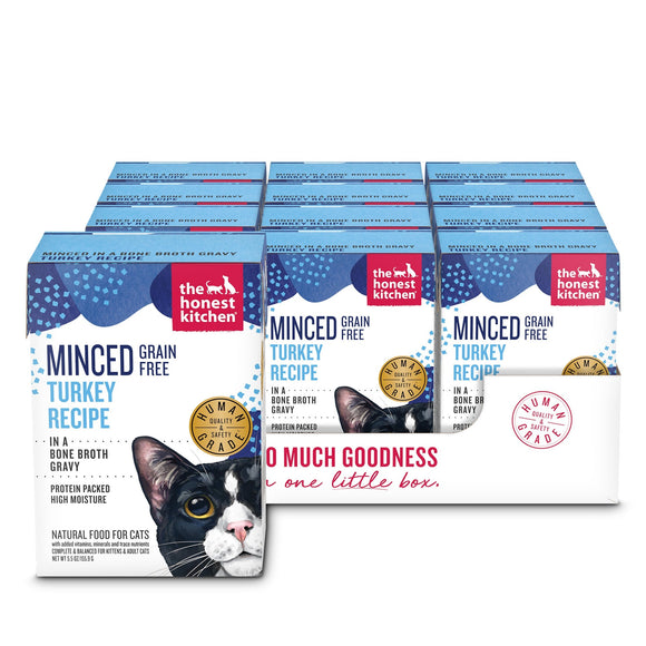 The Honest Kitchen Minced Turkey In Bone Broth Gravy Cat Food (5.5 oz)