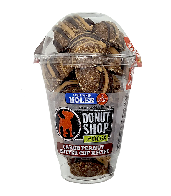 K9 Granola Donut Holes Carob Peanut Butter Cup Recipe Dog Treats (15 Ct.)