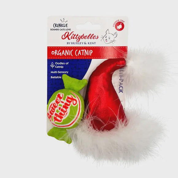 Kittybelles Santa Hat & Sweet Thing Candy 2pk