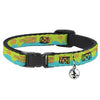 Buckle Down Cat Collar with Bell 8.5in-12in