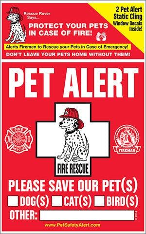 Pet Safety Alert Pet Alert Decal