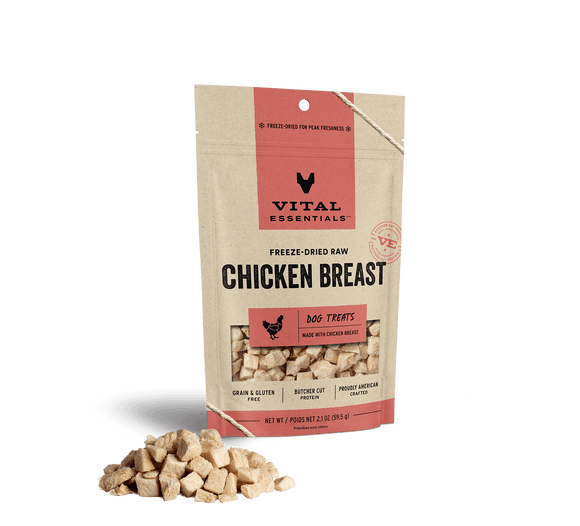 Vital Essentials Freeze Dried Raw Chicken Breast Dog Treats