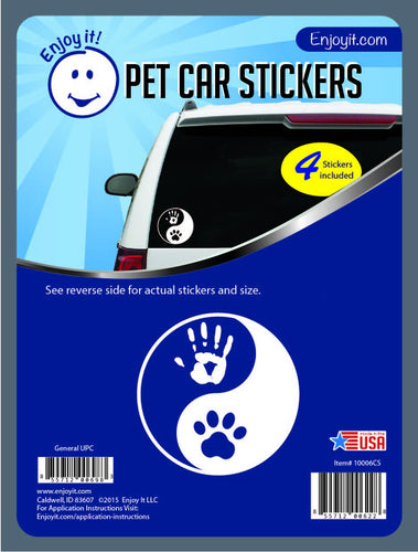 Enjoy it! Yin Yang Hand and Paw Car Stickers