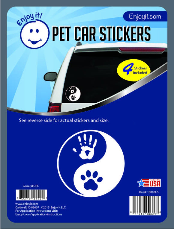Enjoy it! Yin Yang Hand and Paw Car Stickers