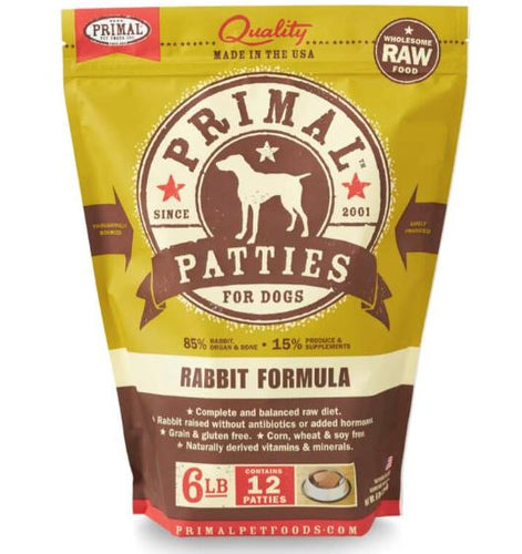 Primal Pet Foods Canine Raw Frozen Patties (Beef 6 Lb)