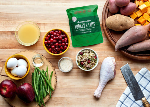 Portland Pet Food Grandma Ada's Turkey & Yams Human-Grade Dog Meal Pouch