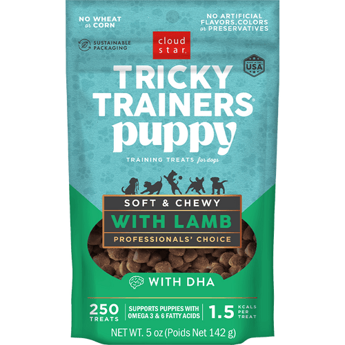 Cloud Star Tricky Trainers Puppy Mini Soft & Chewy with Lamb Training Treats for Dogs