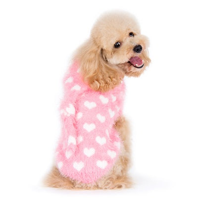 DOGO Heart Hoodie Sweater Pink