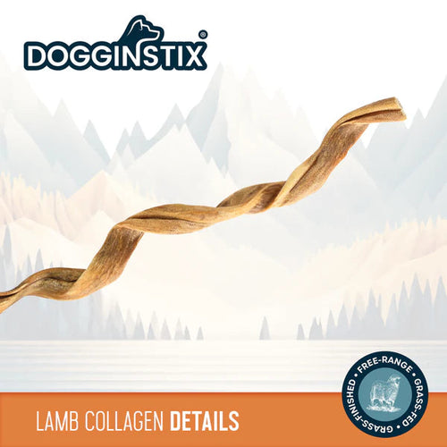 Dogginstix Lamb Collagen Twist Dog Treats
