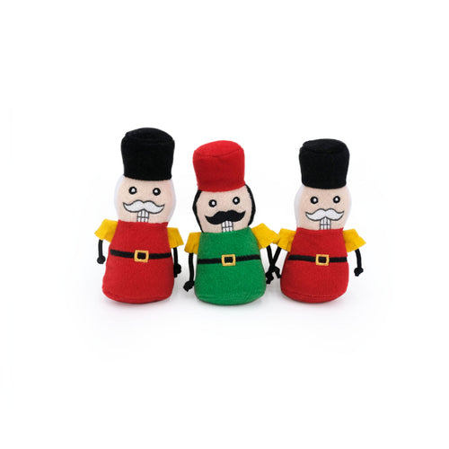 ZippyPaws Holiday Miniz Nutcrackers Dog Toy