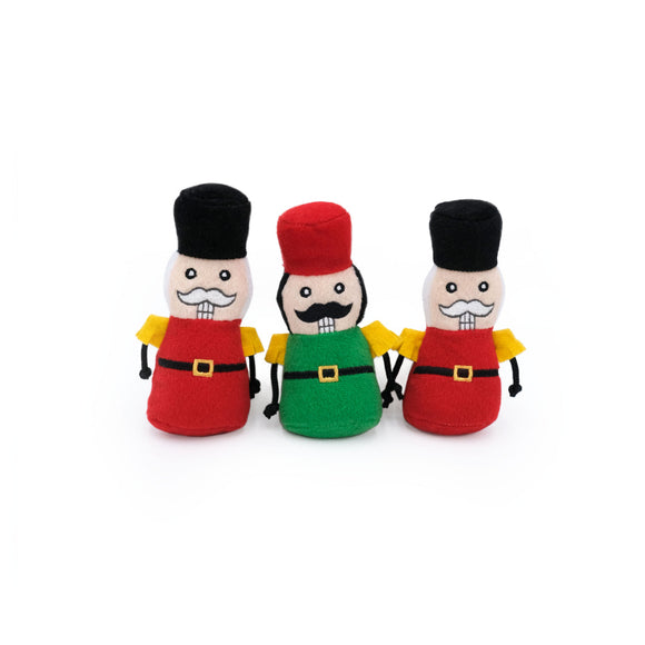 ZippyPaws Holiday Miniz Nutcrackers Dog Toy