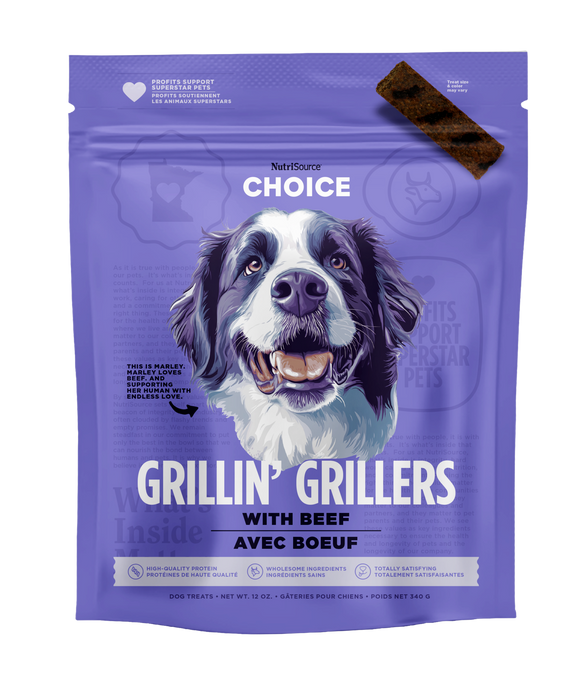 NutriSource Beef Grillin' Grillers Dog Treats