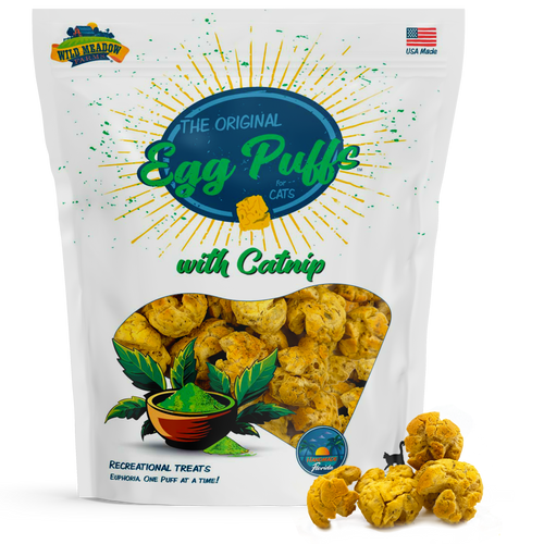 Wild Meadow Egg Puffs for Cats with Catnip