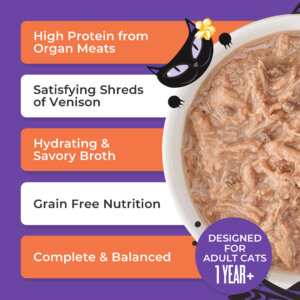 Tiki Cat® After Dark® Shreds With Venison & Beef Liver Recipe in Broth Wet Cat Food
