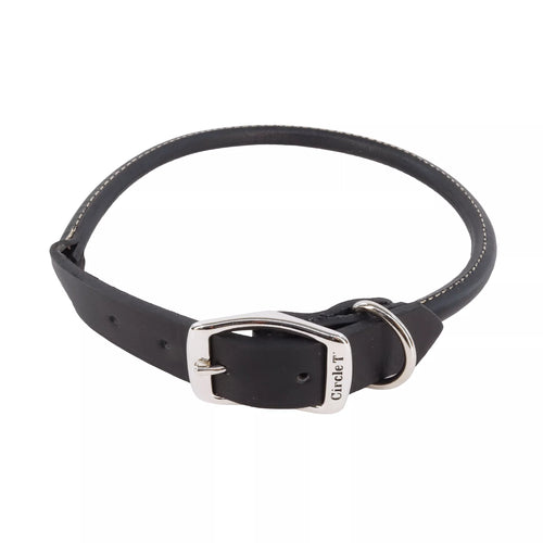 Coastal Pet Circle T Oak Tanned Leather Round Dog Collar