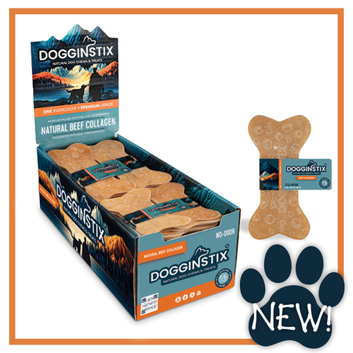 Dogginstix Beef Collagen Collabone Dog Treats 6 - Case of 50