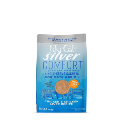 Tiki Cat™ Silver Comfort Supplement with Chicken & Chicken Liver Recipe Wet Cat Food