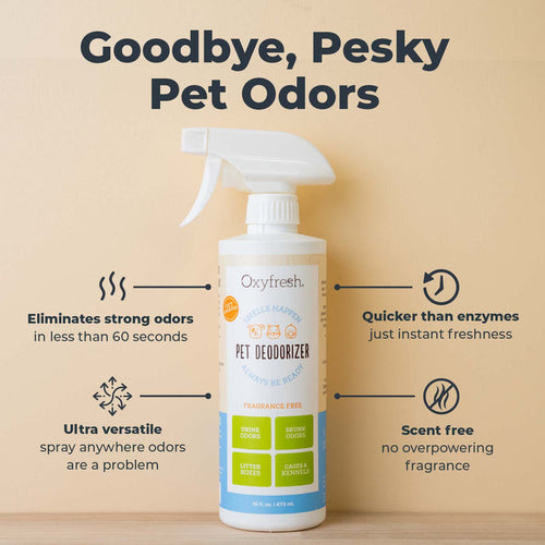 Oxyfresh Extra Strength Pet Deodorizer - Odor Eliminator Works On-Contact