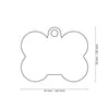 Hushtag Big Black Aluminum Bone ID Tag with Blue Rubber