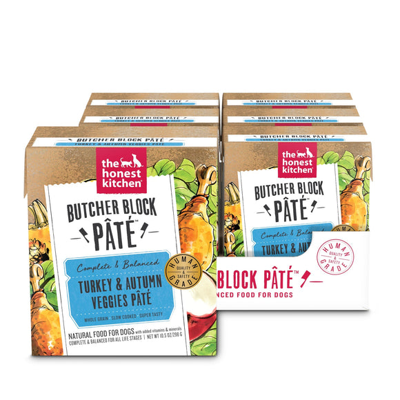 Copy of The Honest Kitchen Turkey & Autumn Veggies Butcher Block Pâté Wet Dog Food