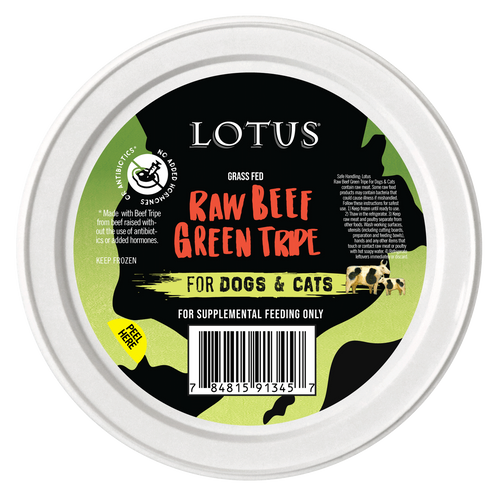 Lotus Dog Topper Beef Tripe Recipe for Dogs and Cats (3.75-oz)