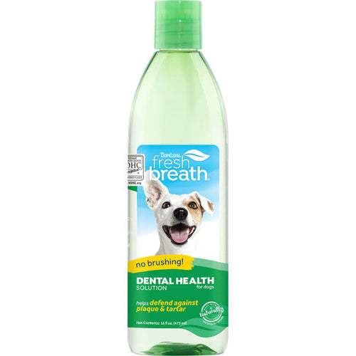 TropiClean Fresh Breath Dental Health Solution for Dogs (16-oz)