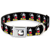 Buckle Down Collar Classic Mickey Mouse Face Black (Large)